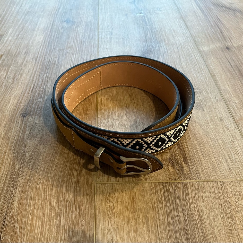 Rag & Bone Ranger Belt in Golden Brown Suede